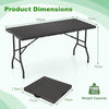 152 cm Portable Folding Picnic Table Patio Dining Table-Black