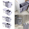 Recycling Bin Pull Out Kitchen Cabinet Waste Cupboard Fixing Integrated 30/40L