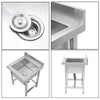 Metal Domestic Commercial Catering Sink Stainless Steel Bowl Wash Basin Kitchen