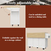 Kitchen Island Rolling Cart with Drop Leaf Top, Storage Drawers & Storage Space