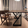 2X K-Shape Black Industrial Metal Table Leg Desk Bench Triangle Cross Frame Legs
