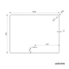 LED Bathroom Mirror 1000x600mm with Demister Clock Touch Sensor Dimmable Lights