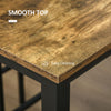 3-Piece Industrial Bar Table Set, Breakfast Table with 2 Stools Rustic Brown