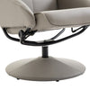 Recliner Chair and Footstool Armchair with Ottoman 360° Swivel Seat Grey