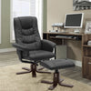 Leather TV Recliner Chair w/ Footstool Armchair Home Office Lounger Cinema Seat