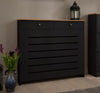 Black Radiator Cover Cabinet Traditional Modern MDF Wood Horizontal Shelf Medium