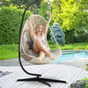 85" Metal Hammock Chair Stand Air Porch Swing Hanging Chair Holder Freestanding