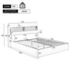 4ft6 Double Ottoman Gas Lift Up Upholstered Bed Frame W/ Storage Headboard Cream