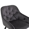 Noble Set of 2 Dining Chairs Velvet Armchairs Upholstered Soft Seat Back Metal
