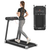 Foldable Electric Treadmill with APP Control & LED Display-Silver