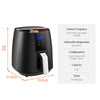 LED Touch 3.8L Air Fryer Power Oven Cooker Oil Free Low Fat Frying Chips Black