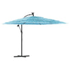 qohoio Garden Parasol with Steel Blue 269x269x235 ,Beach Parasol, Q0T6