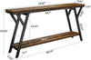 70.9-Inch Narrow Long Entryway Console Table, Industrial Sofa Table Behind Couch