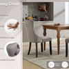 Set of 2 Velvet Dining Chairs High Back Wooden Legs for Home Dining Room Kitchen