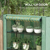 4 Tier Mini Greenhouse Portable Green House w/ Roll-up Door, 170H x 120Wcm