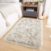 Fluffy Shaggy Cream Area Rugs for Bedroom and Lounge - Super Soft Non Slip Wash