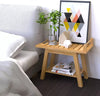Durable Bamboo Shower Bench Spa Stool Seat Chair 2-Tier Storage Shelf Waterproof