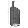 Garden Shower, Shower with Slatted Base, Steel Frame, Patio Shower for S2S0