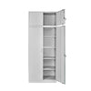 Extra Tall 225cm Storage Cabinet Lockable Steel Garage Office Workshop Cupboard