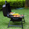 Portable Grill Camping BBQ Garden Barbecue Smoker Burner Charcoal Warming Rack