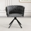 SWIVEL DINING CHAIRS SET OF 2/4/6 VELVET PADDED SEAT METAL LEG KITCHEN CHAIRS