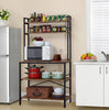 5-Tier Kitchen Bakers Rack Storage Cabinet Microwave Oven Stand Shelves Pantry