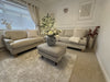 Dusk Hampshire 3-Seater, 2 Seater, Loveseat And Pouffe In Beige