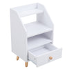 Extra Tall Bedside Cabinet Nightstand Side Table Shelf Bookshelf Storage Drawer