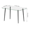 Rectangle Tempered Glass Top Dining Table 120cm Modern Kitchen Furniture Table