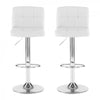 Neo 2x Chrome & Height Adjust Swivel Faux Leather Kitchen Breakfast Bar Stool
