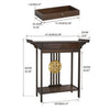 Narrow Console Table Vintage Hall Furniture Shabby Chic Shelf Drawer End Stand