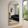 Mirror Large Full Length Archtop Gold Metal Frame Wall Leaner Mirror 180cmx80cm