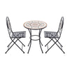 Mosaic Bistro Set Outdoor Patio Garden Furniture Dining Set Table Folding Chairs