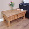 Corona Coffee Table Mexican Solid Pine 1 Drawer Livingroom by