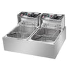 Stainless Steel Double Cylinder Electric Fryer UK Plug with Rapid Heating