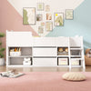 Cabin Bed Kids Mid Sleeper with Chest of Drawers and Ladder Wooden Bed Frame