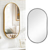 Oval Wall Mounted Home Bathroom Mirror Makeup Dressing Mirror Black/Gold Frame