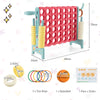 Giant 4 in a Row Game Jumbo Connect 4 Garden Games Set w/42 Gripped Rings