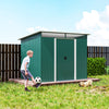 Garden Shed Outdoor Storage Tool Organizer w/ Double Sliding Door