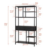 Industrial Bookcase Tall Bookshelf Cabinet Display Storage Rack W/ Drawer