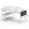 L-Shaped Corner Computer Desk Large PC Table Workstation with Storage Bookcase