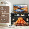 Electric Fireplace TV Stand Rustic Media Entertainment Center-Black