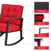Outdoor Wicker Rocking Chair Heavy-Duty Steel Frame Patio Rattan Rocker Chair