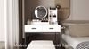 Modern Dressing Table Set 2 Drawer LED Lighted Mirror Makeup Vanity Desk 80x40