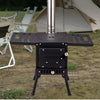 Portable Wood Burning Stove Camping Bell Tent Heating Stove w/ Chimney Foldable