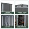 Metal Garden Tool Sheds 10 x8,8x8,8x6,8x4ft Outdoor Storage House WITH Open Shed
