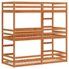 Triple Bunk Bed Wax Brown 90x190 Solid Wood Pine Z8W7