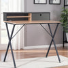 Compact Computer Desk for Small Spaces 90cm Home Office Workstation with Shelves