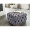 Chesterfield 70cm Extra Large Velvet Coffee Table Footstool Pouffe Seat Ottoman