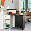 Reception Desk Front Computer Table Space Saving Corner Writing Desk Workstation